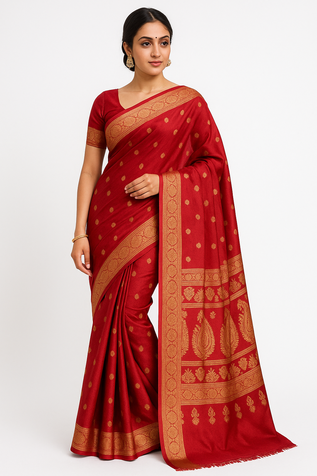 Maroshi Red Saree