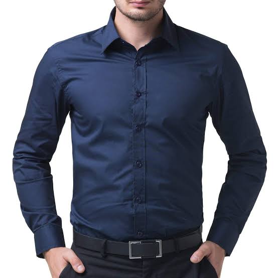 Navy Blue Casual Denim Shirt